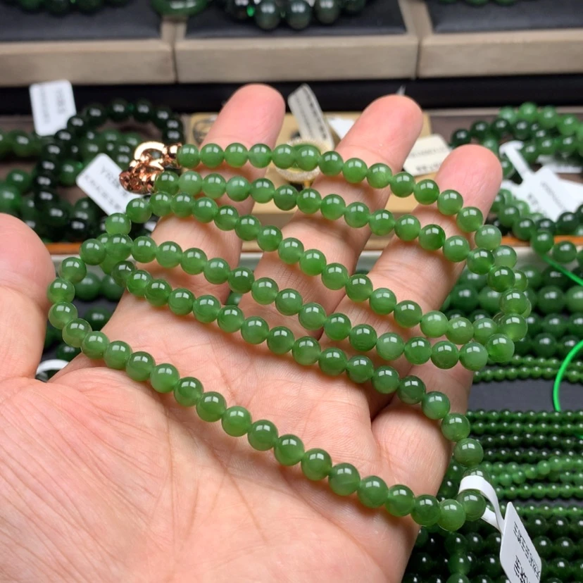 【闪购商品】颈饰未镶嵌和田玉（碧玉）冰阳6m m