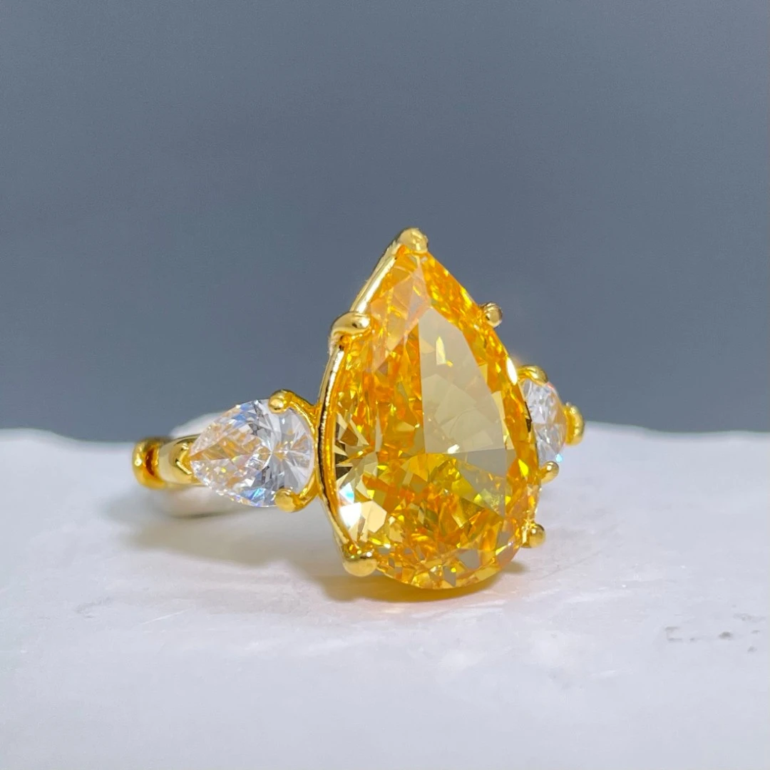 水形物语-足金999黄金镶嵌戒指2.39-2.38克活口