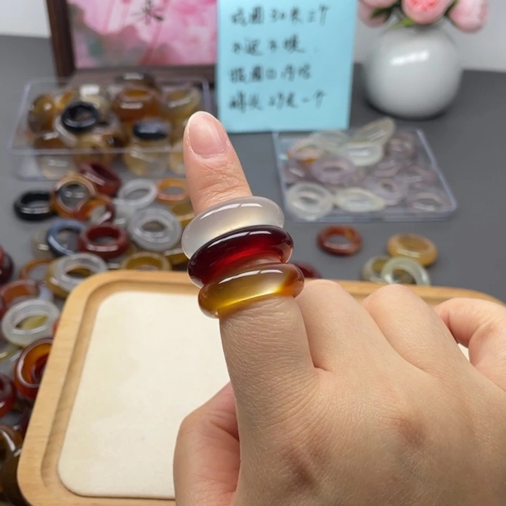 未镶嵌戒指玛瑙/玉髓