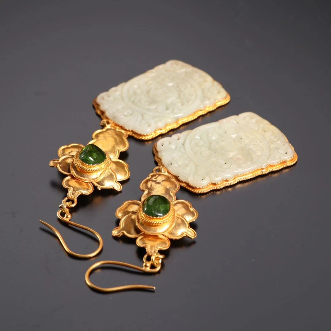 250421105/博古通今/集古藏今/翡翠耳坠/古董首饰