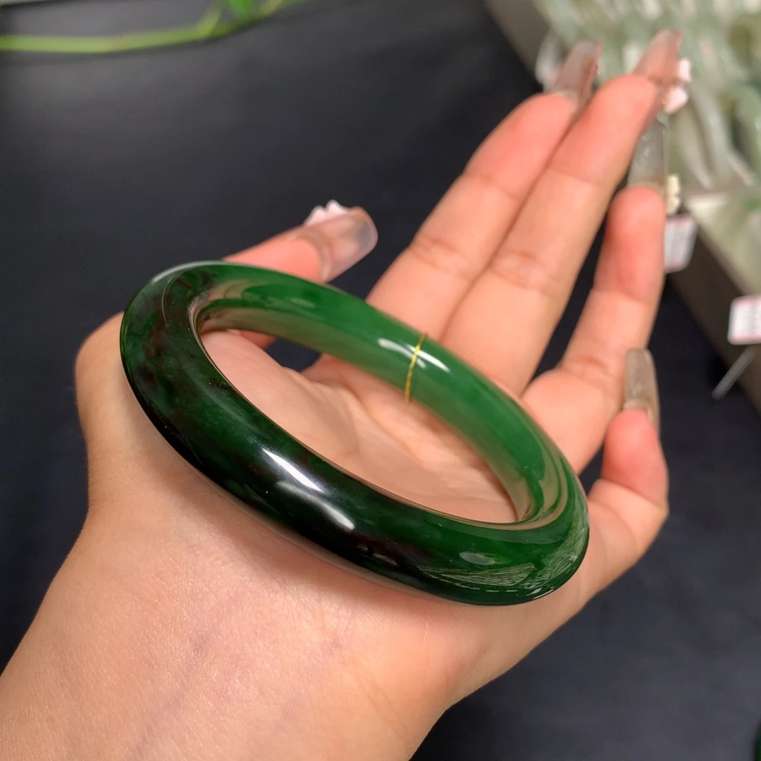 和田玉手镯未镶嵌56