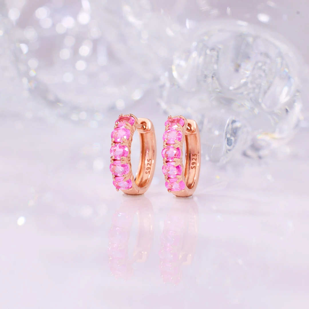 【玉峰珠宝丨安娜严选】蓝宝石耳饰S925银【E5146】多样性发一