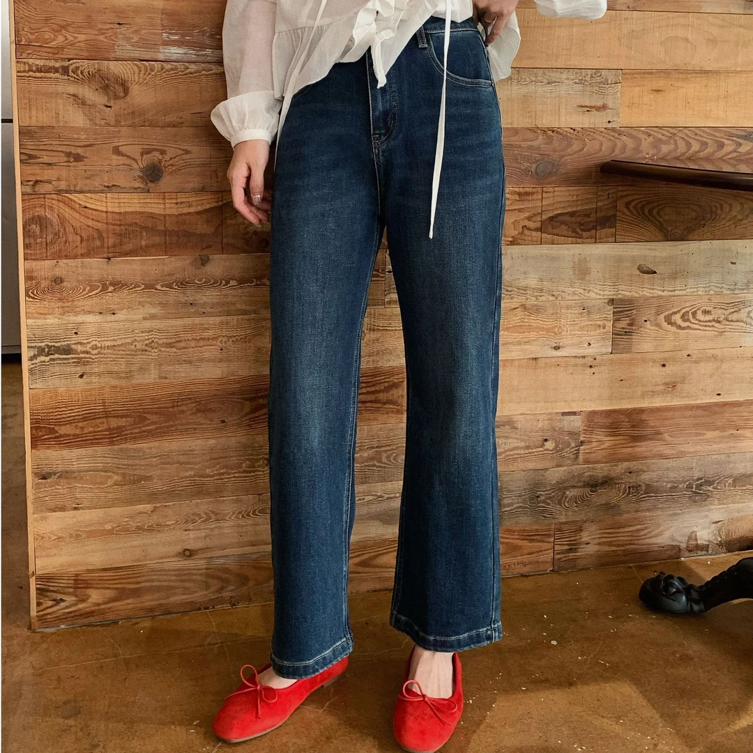 SUNCC自制 镇店裤王 直腿显瘦藏胯休闲百搭水洗弹力INS风牛仔裤