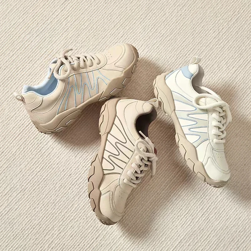 6605真皮防滑底秋季休闲女鞋