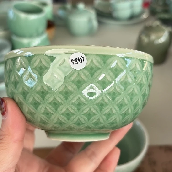 龙泉云间青瓷小米茶器