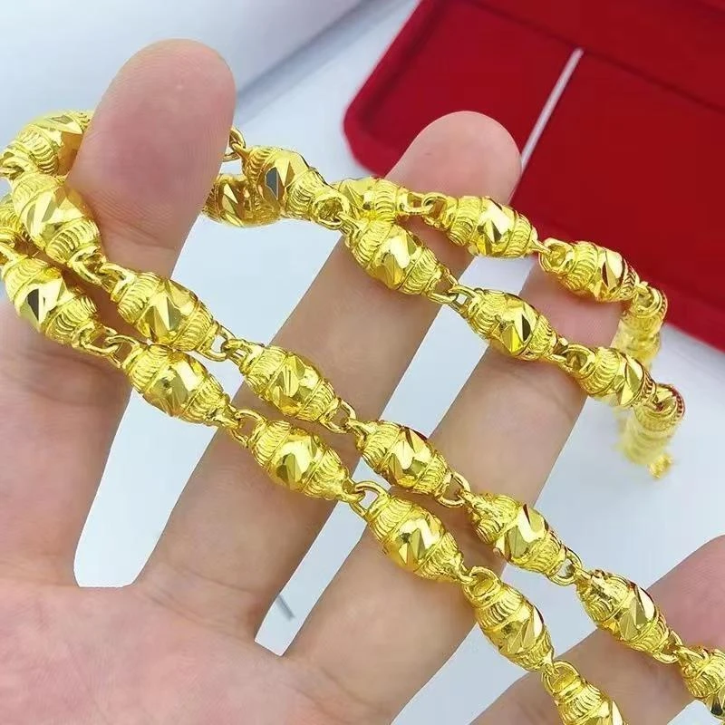 铜合金项链 男士新款大橄榄项链时尚霸气男款