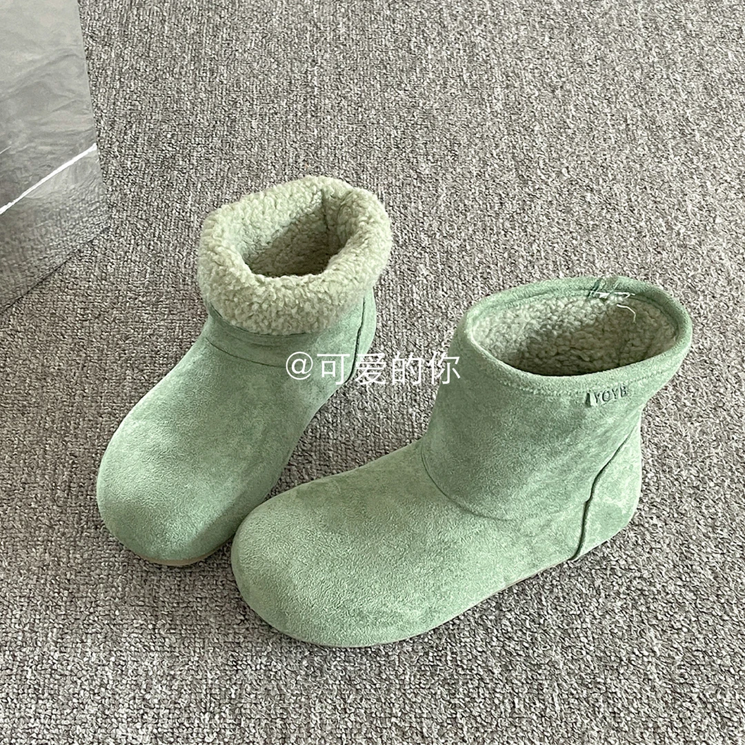 复古时尚厚底雪地靴子女款爆款2025新款冬季保暖加绒棉鞋休闲短靴