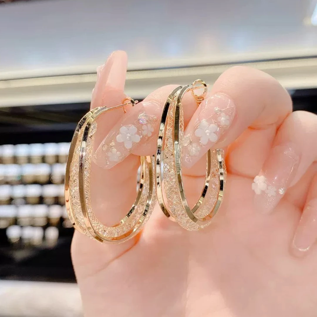 铜合金耳饰 【Q48】气质轻奢百搭简约简约优雅精致网红设计师耳环