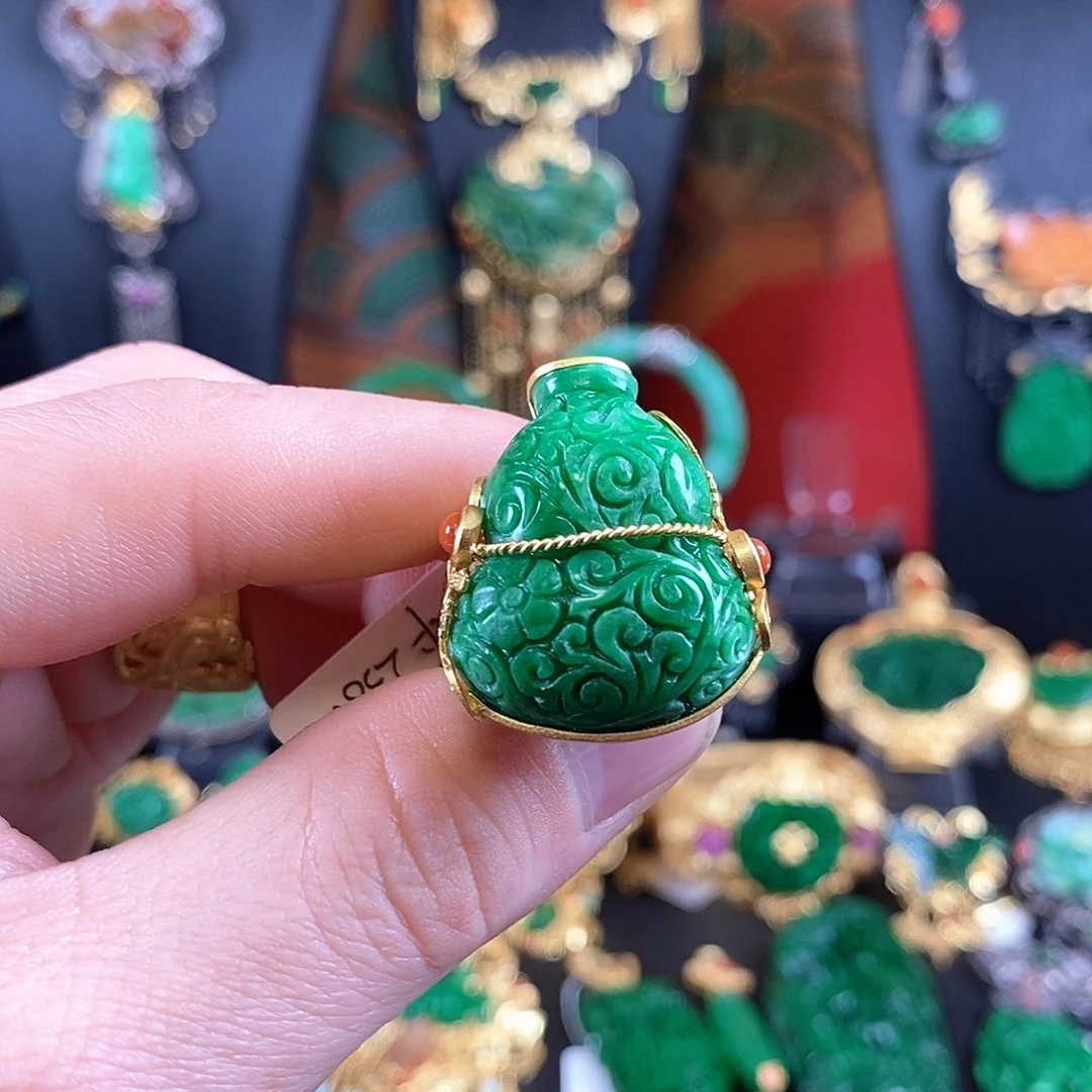 翡翠银S925镶嵌戒指戒指