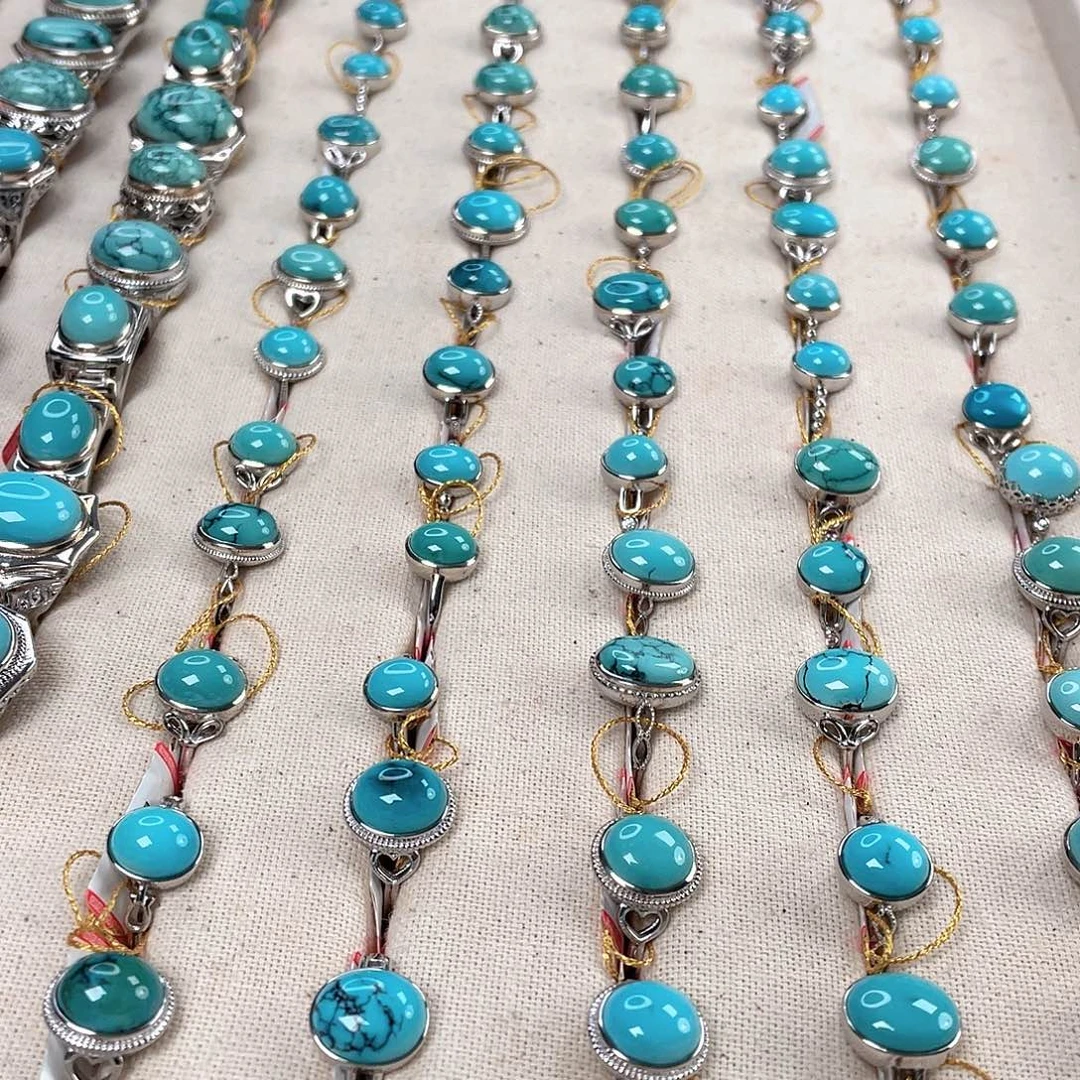 绿松石银S925镶嵌车挂