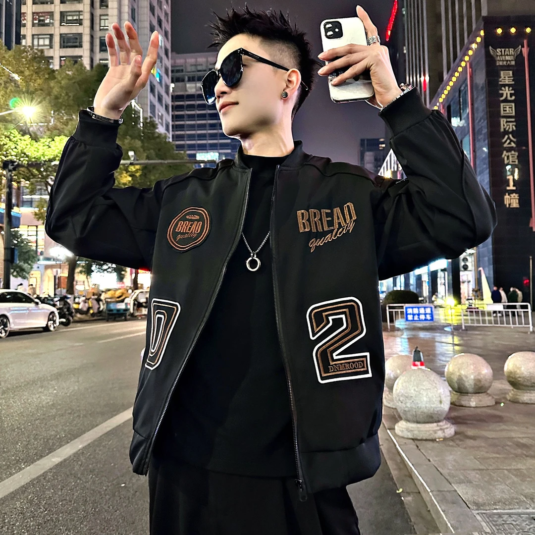 美式棒球服休闲夹克男士春秋2025新款爆款痞帅高级感上衣褂子外套