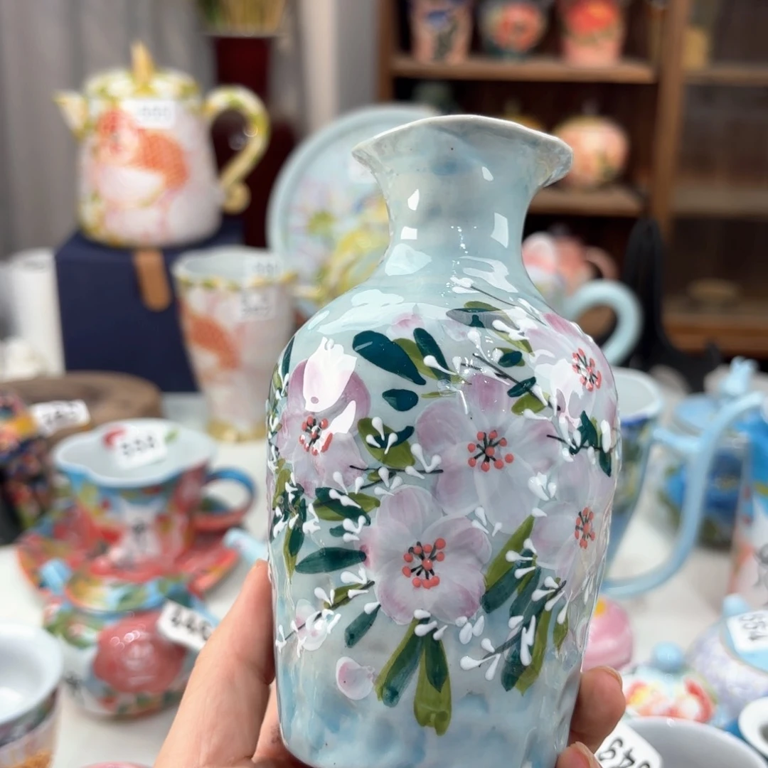 景德镇手绘高温釉下彩陶瓷茶具