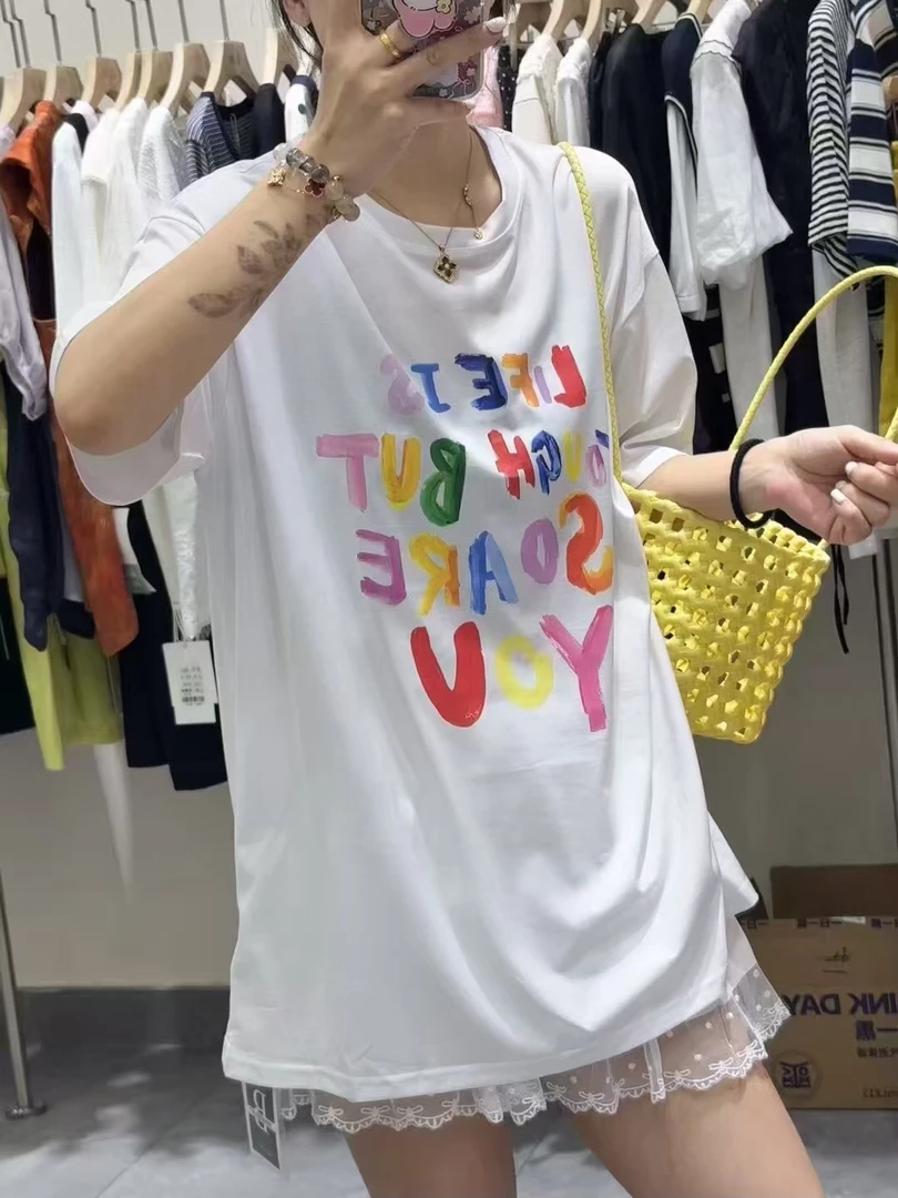 【Hi 妞】彩虹字母T恤（  no退no换！）