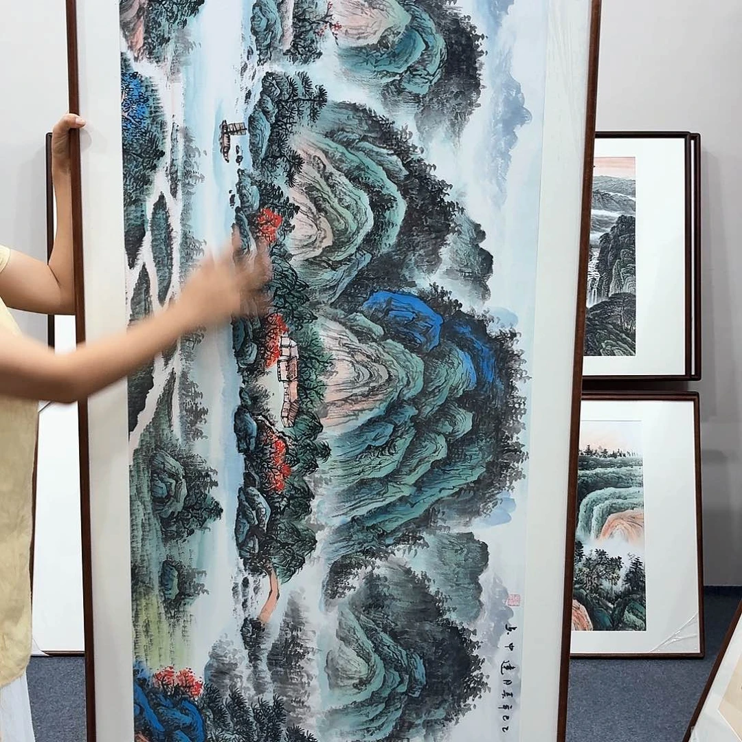 国画手绘作品210×80尺寸