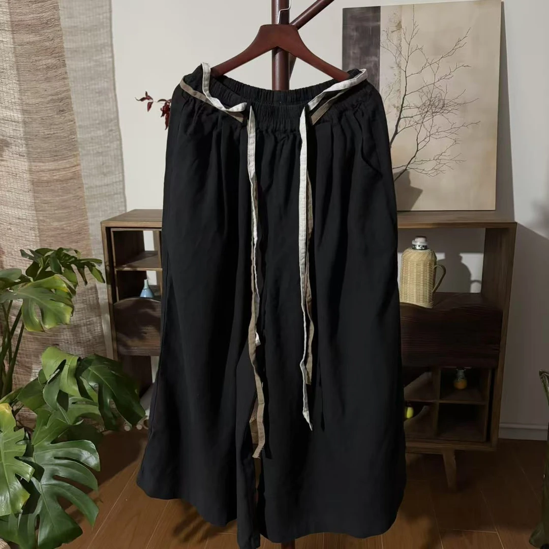 【大梅子推荐】设计款亚麻裙裤MQ7002