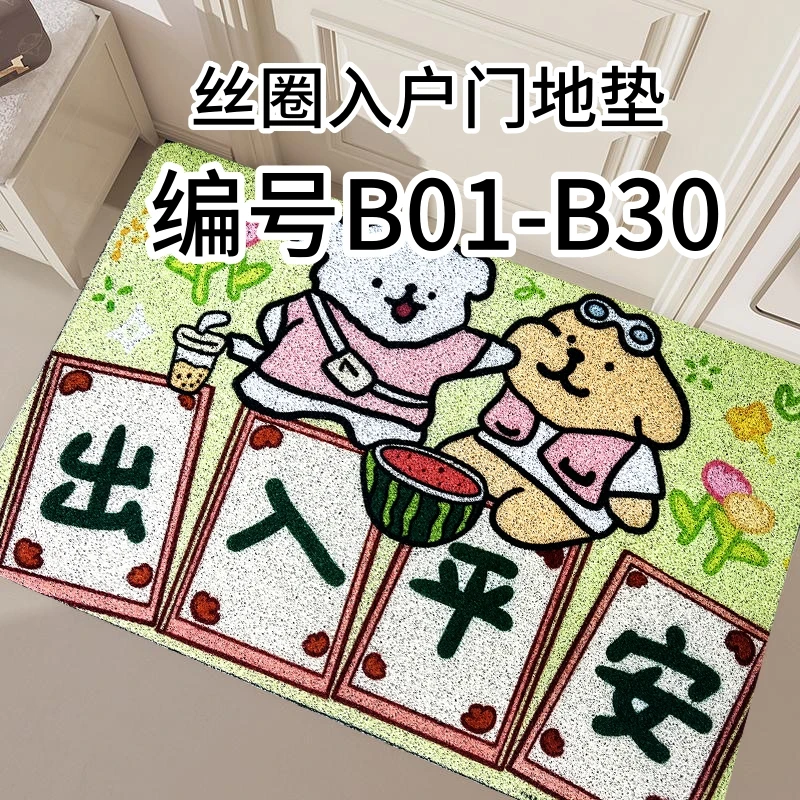 工厂直销入户门丝圈地垫门口地垫刮泥蹭土脚垫防滑耐磨垫子
