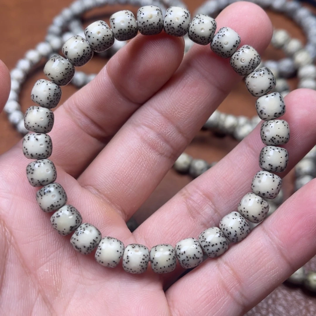 吊坠星月菩提福利灰糯冰大留白