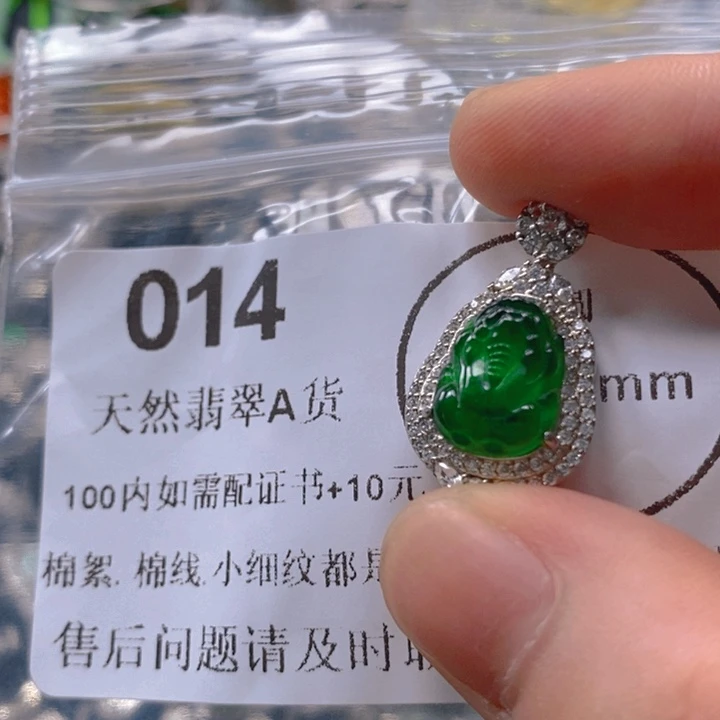 翡翠未镶嵌吊坠(不含链)
