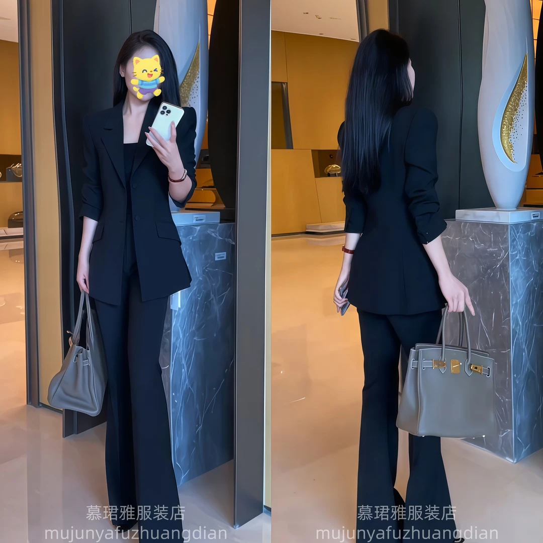 炸街网红爆款2025轻奢高级感显瘦职业西服西装套装女春夏时尚两件