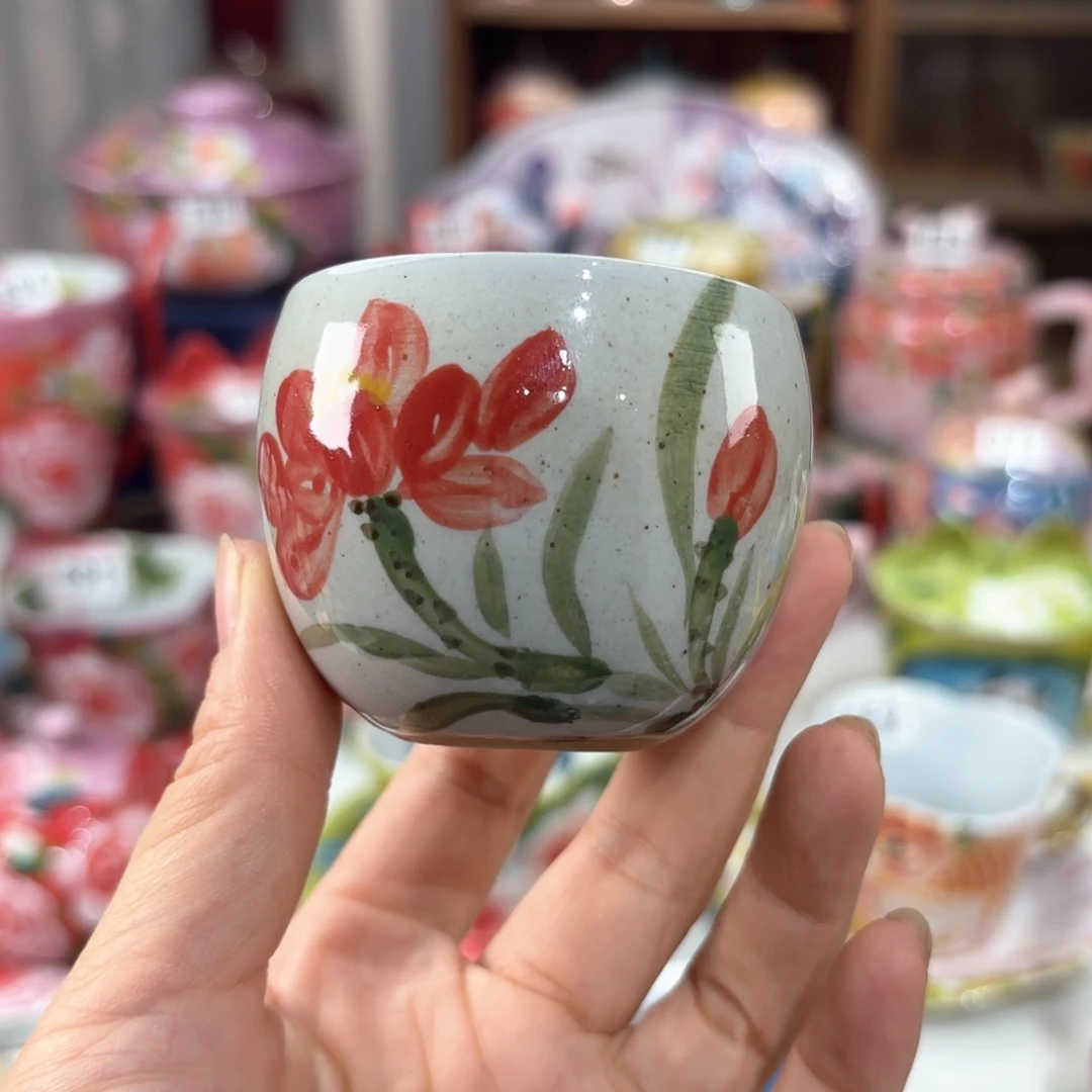 景德镇手绘高温釉下彩陶瓷茶具