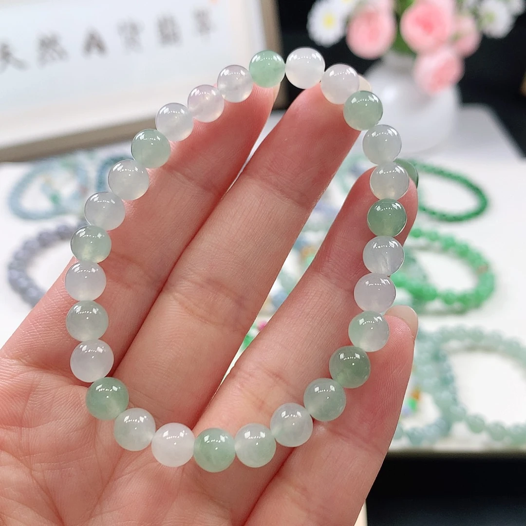 翡翠未镶嵌手链手链6.8mm