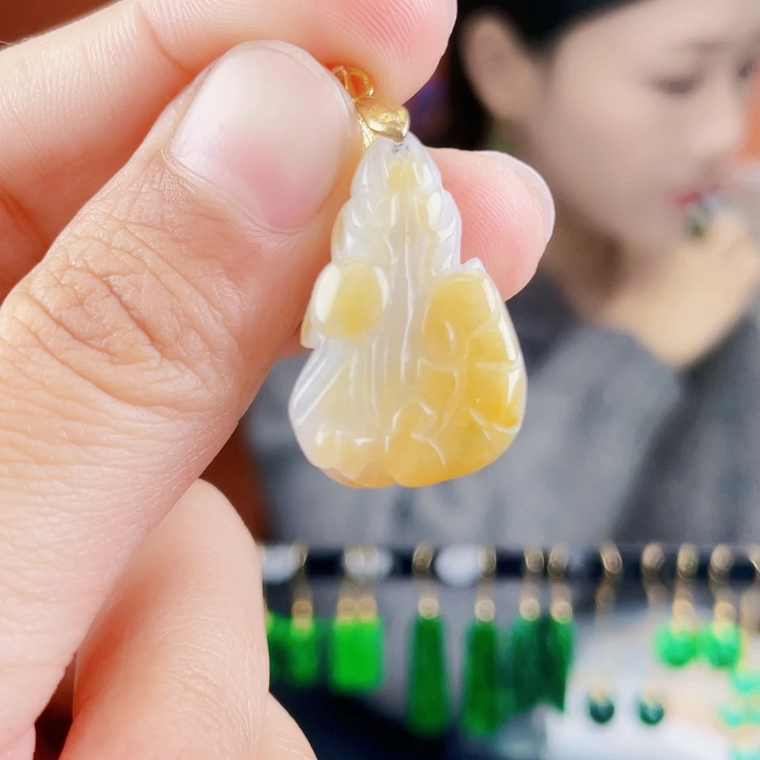 翡翠未镶嵌耳饰饰品