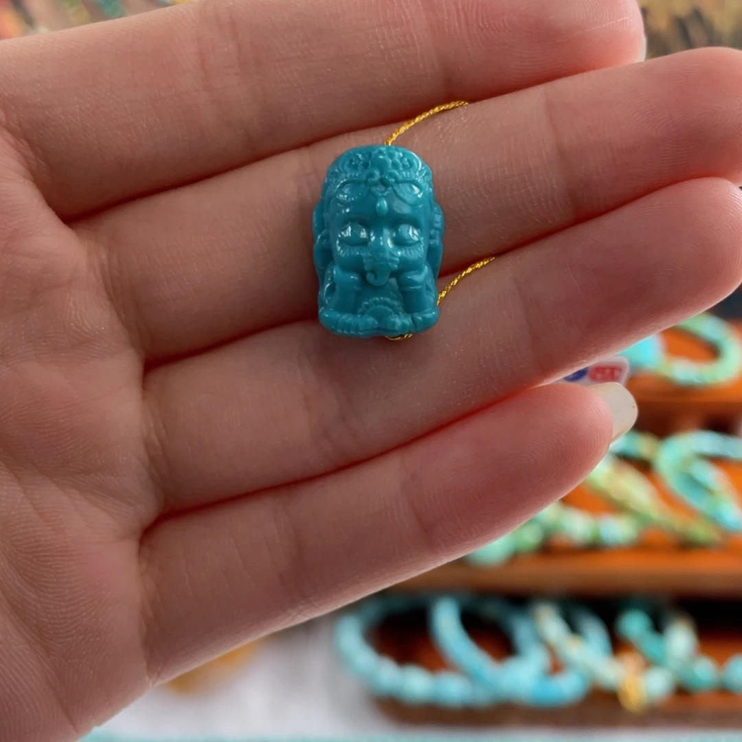 绿松石未镶嵌珠宝半成品绿松石象11.9+