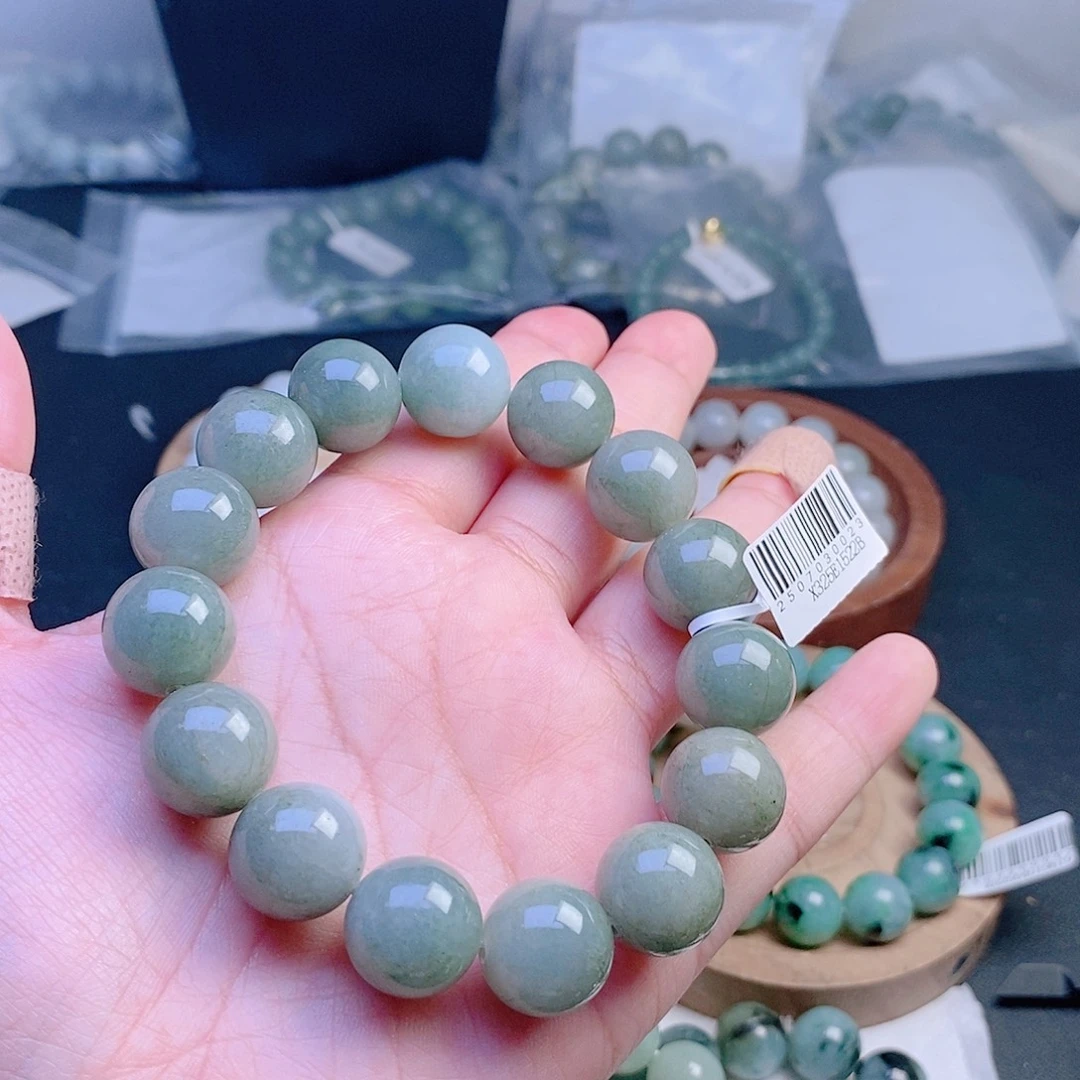 定制翡翠未镶嵌91珠串15+