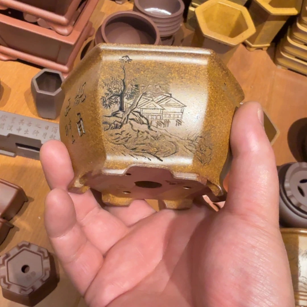 阿***林花盆紫砂原矿紫泥