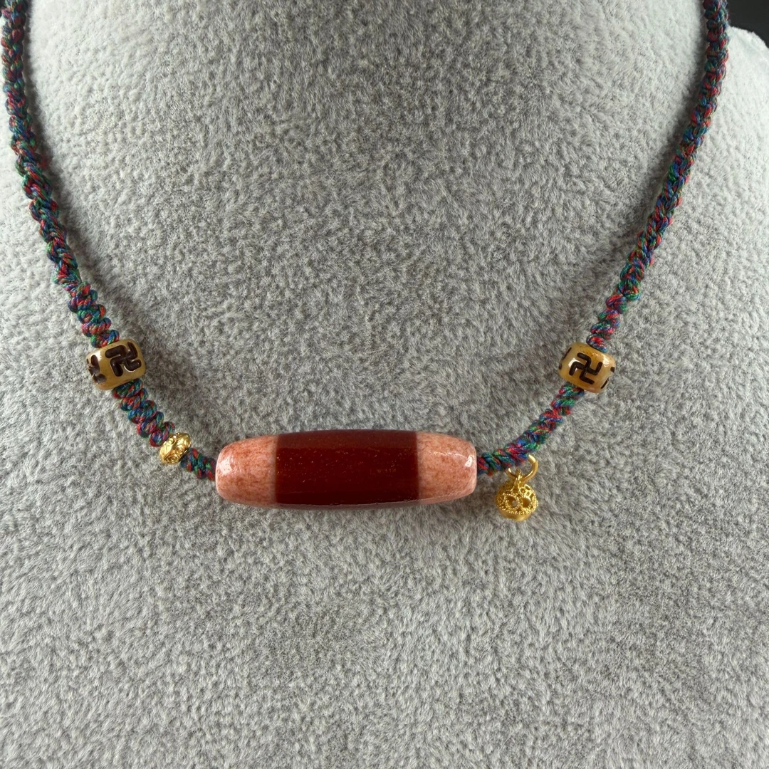 天然玛瑙美红山楂红红肉高油高亮全品无暇台珠一线颈链