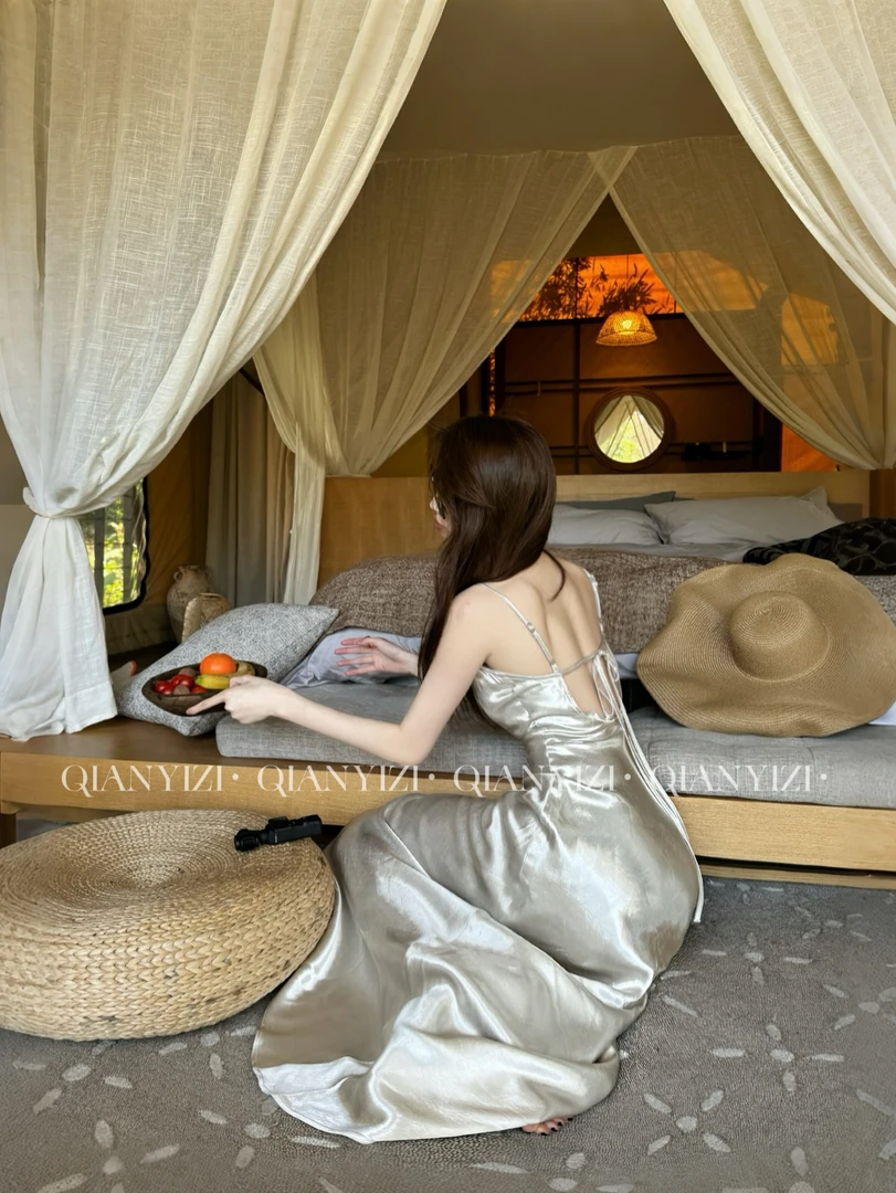 千亿会勾纱看好再拍连衣裙