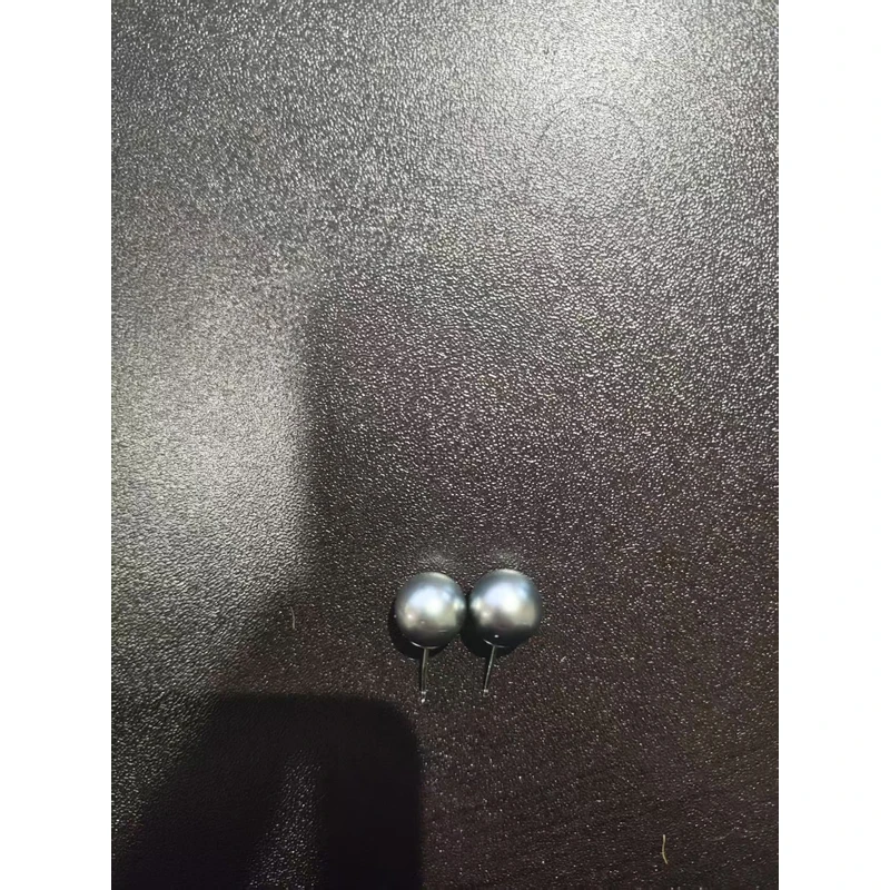 925银 10-11mm大溪地耳环 海水珍珠耳钉