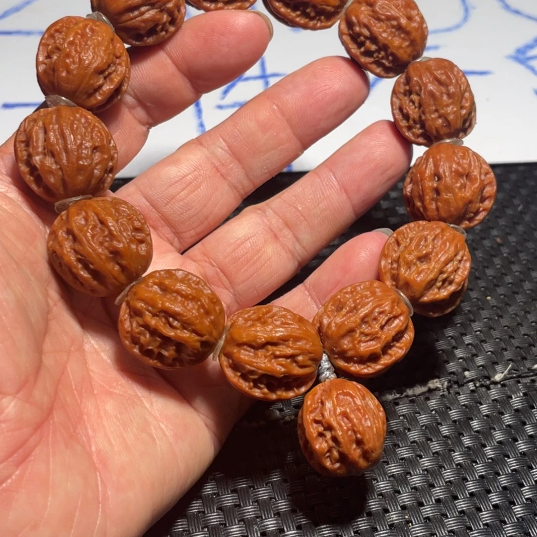 手串文玩核桃树王八棱火焰纹21