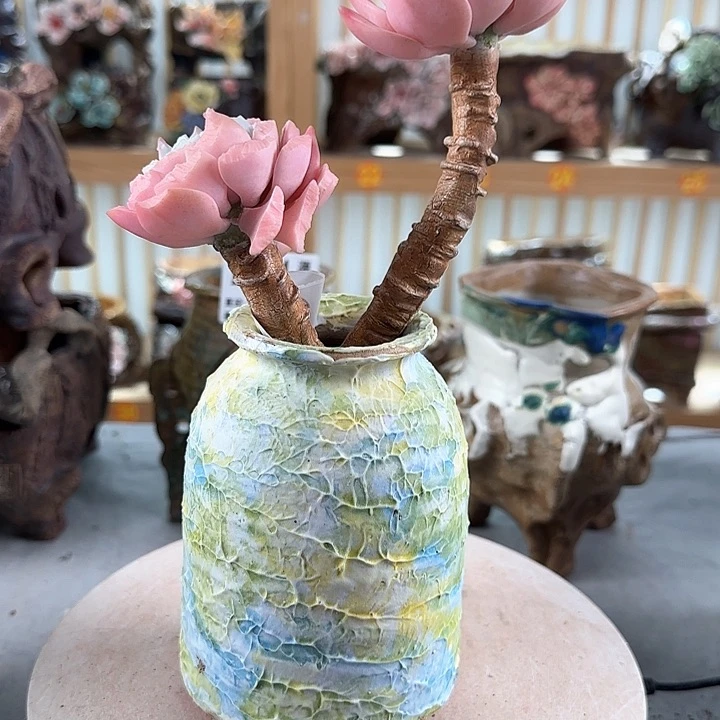 紫砂花盆景德镇陶瓷花盆