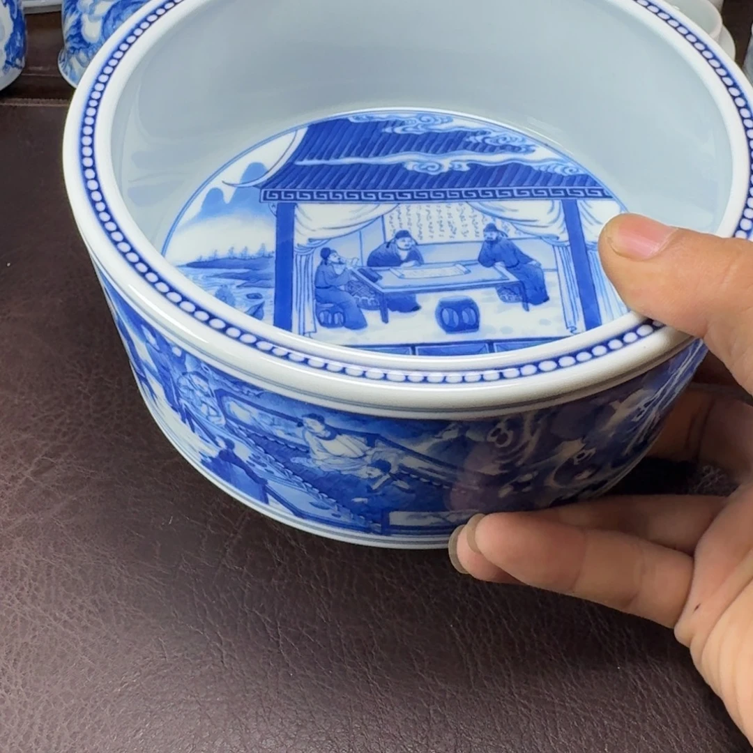 川***寨瓷片当代景德镇陶瓷手绘茶具