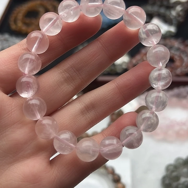 长石玉未镶嵌手串11m莫粉