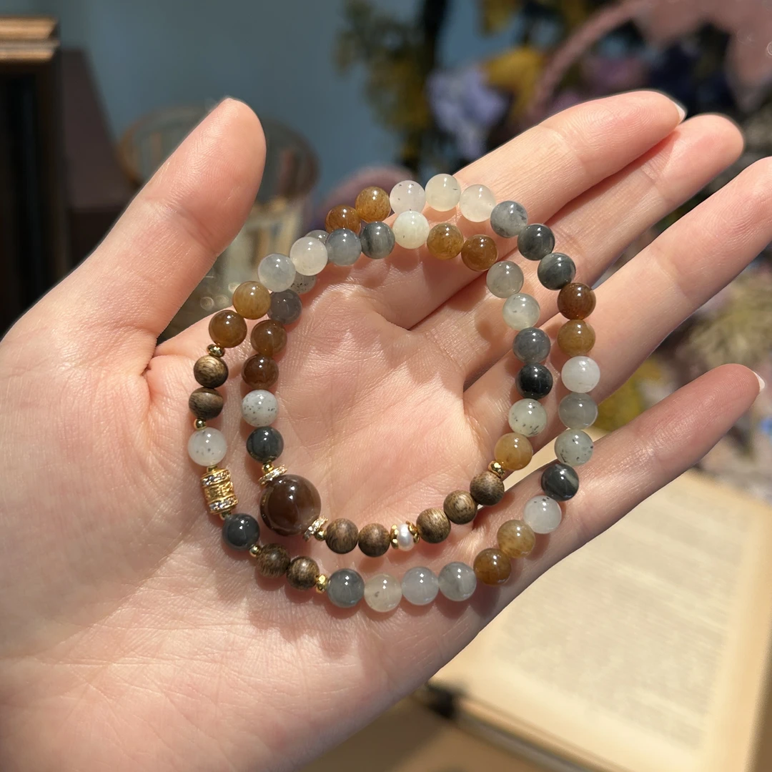 楼兰  和田玉手串 245684-17   多样性发其一