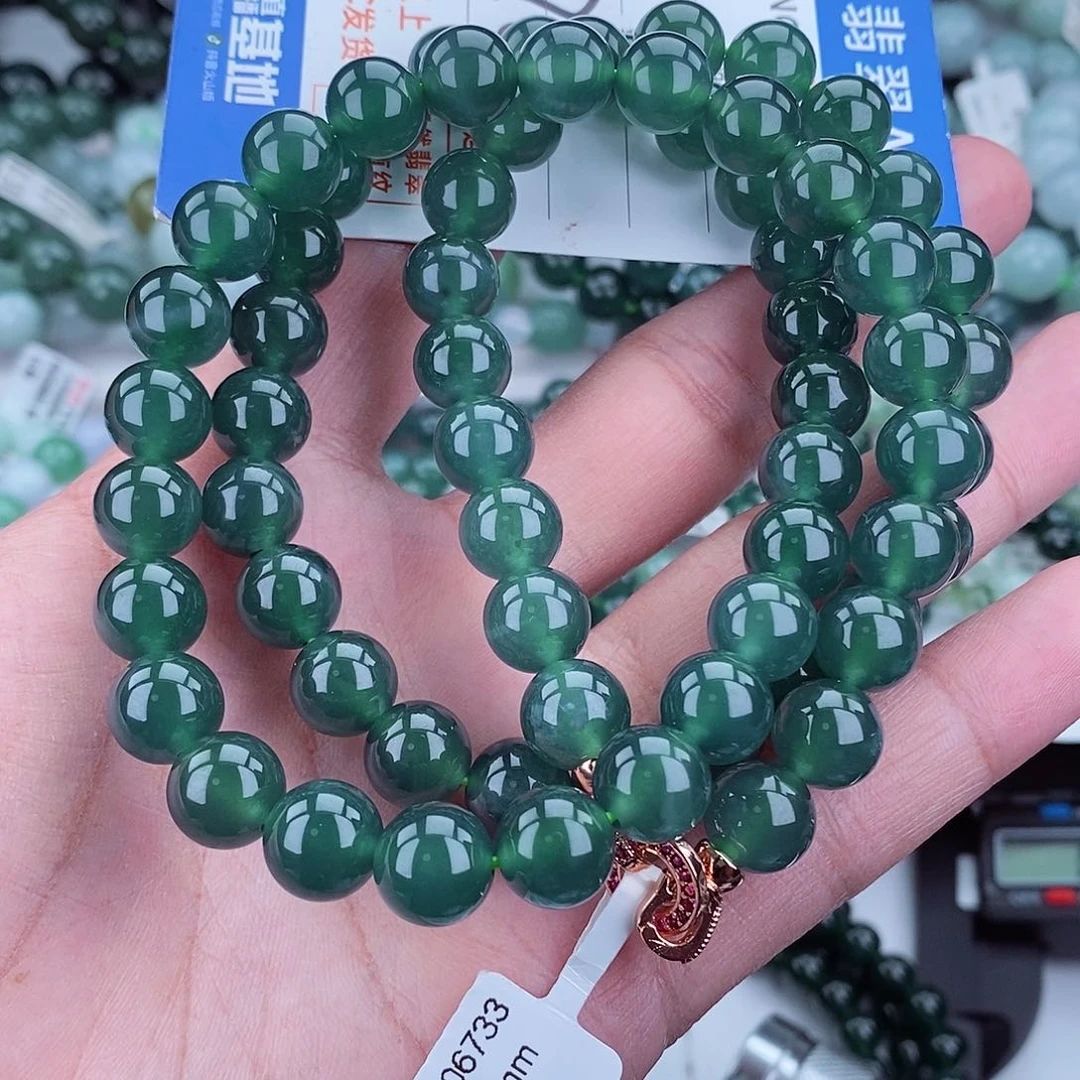 翡翠毛衣链未镶嵌