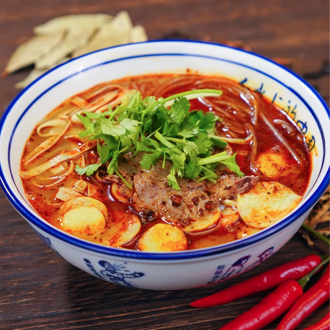 莫姥板淮南牛肉汤宿舍夜宵方便早餐速食特产米粉美食760g*3袋