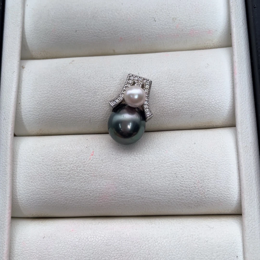 银S925镶嵌颈饰海水珍珠