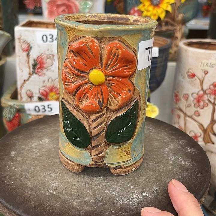 紫砂花盆粗陶材质多肉花盆