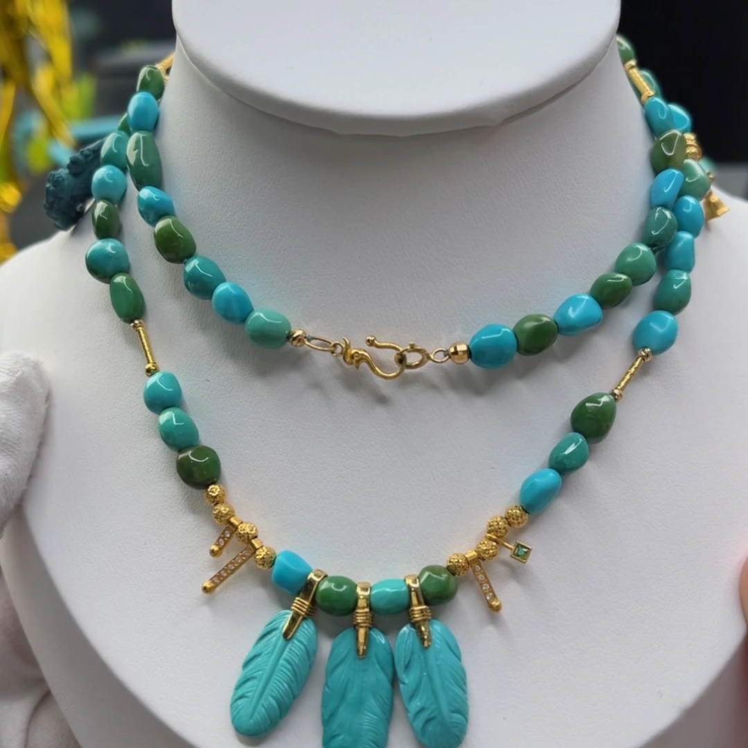 绿松石配饰18K金镶嵌