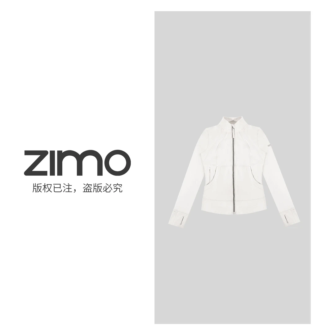 空气层软壳无帽拉链外套白蛋白204-zimo-瑜伽健身瑜伽服YFWT204