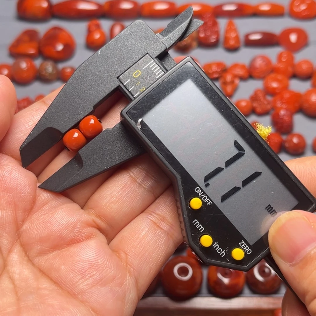 南红玛瑙配饰未镶嵌老型对珠卡7mm