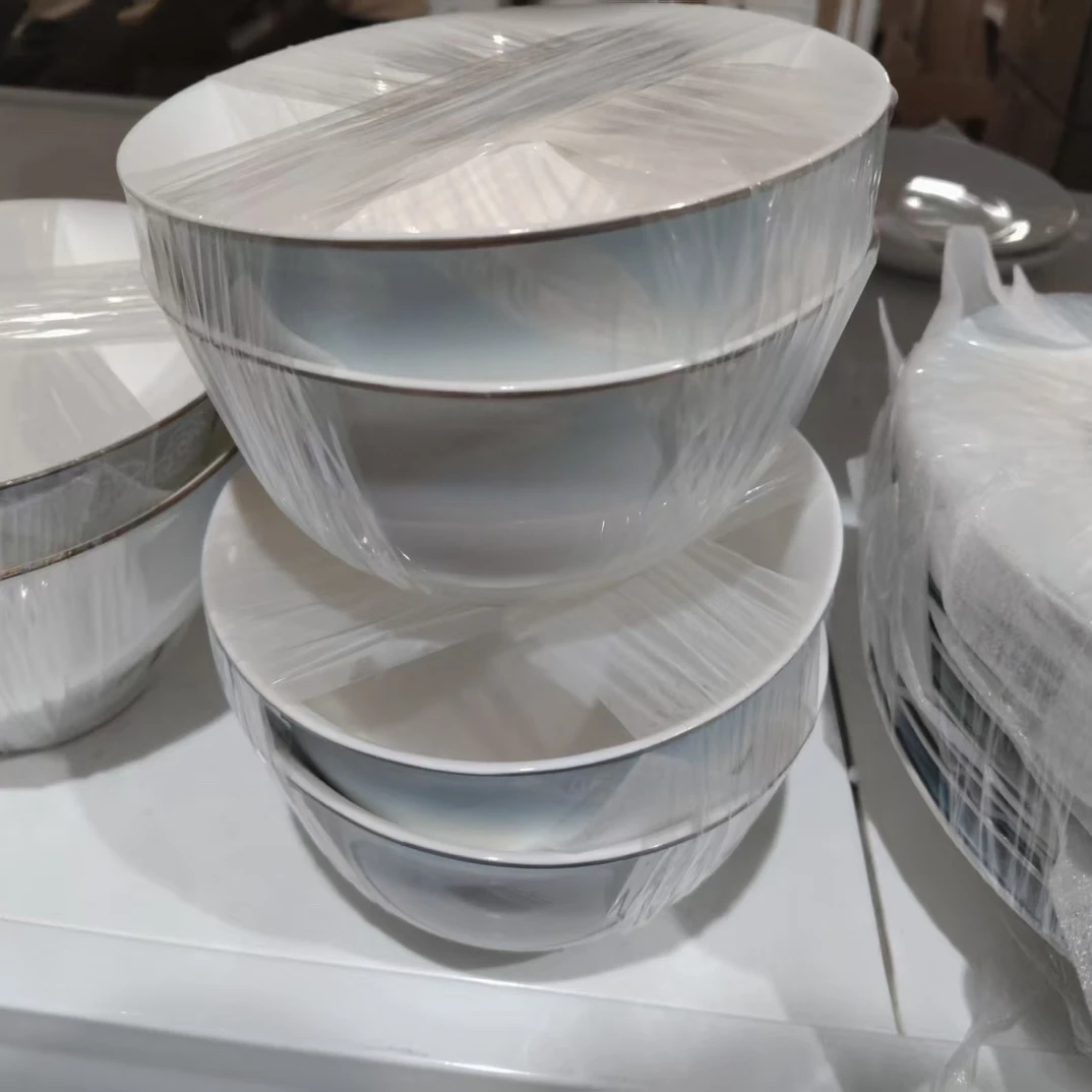 蓝色羽毛6寸面碗2个装