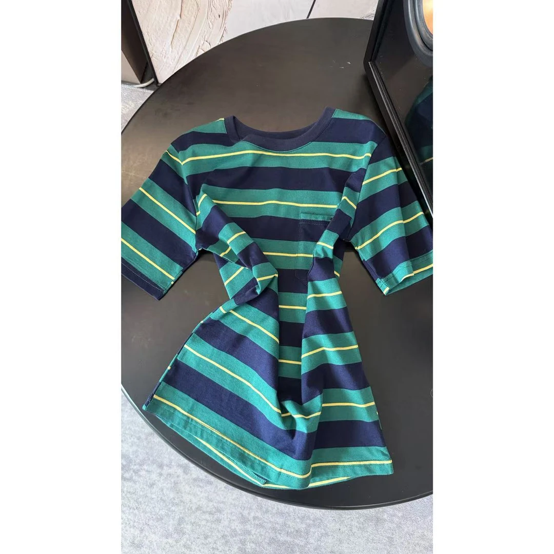 《现货》【MM】夏季新品时尚轻薄休闲百搭拼色圆领短袖T恤Ani-B976