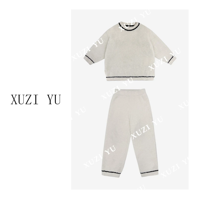 XUZI YU.圆领毛毛睡衣套装D23-884040