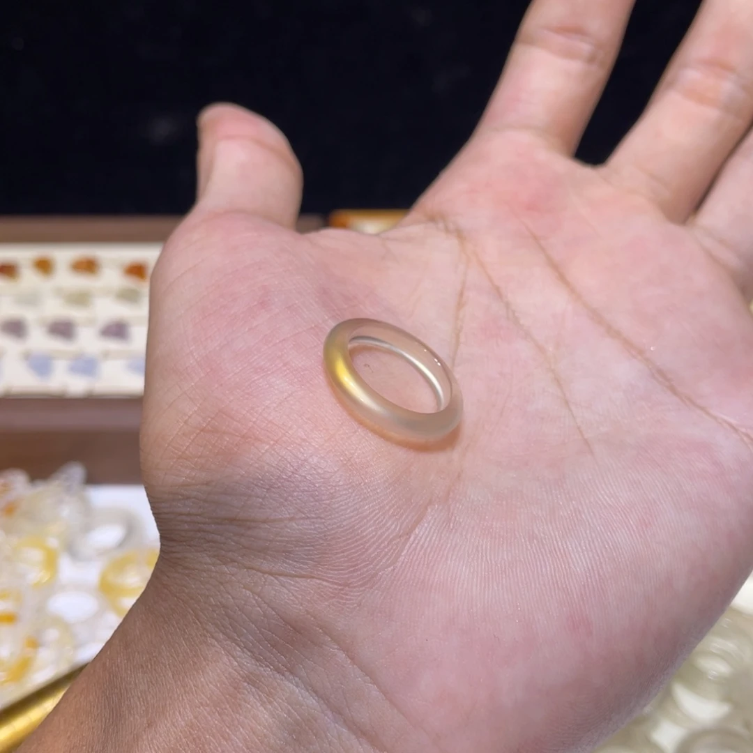玛瑙/玉髓未镶嵌戒指10号港12