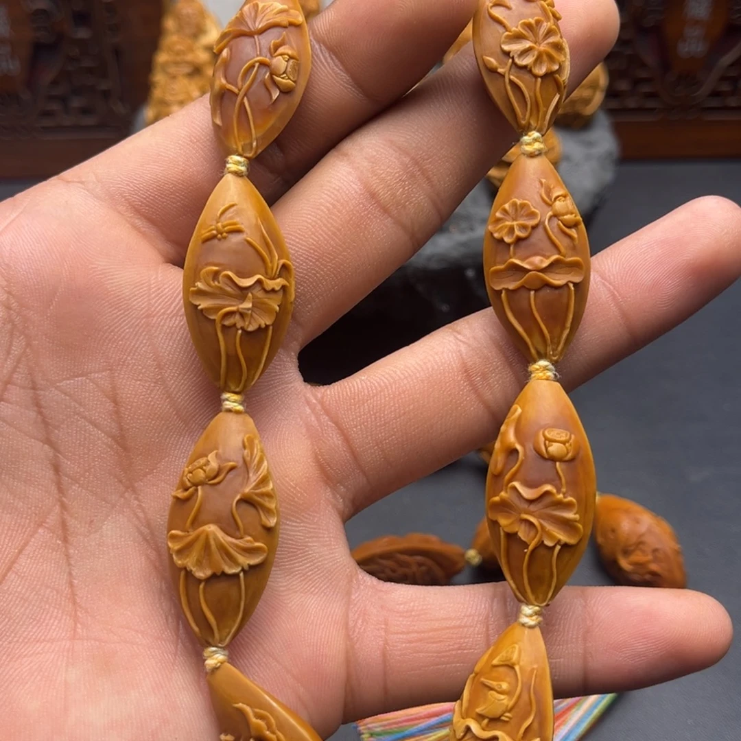 手串/手链橄榄核两花荷叶鱼