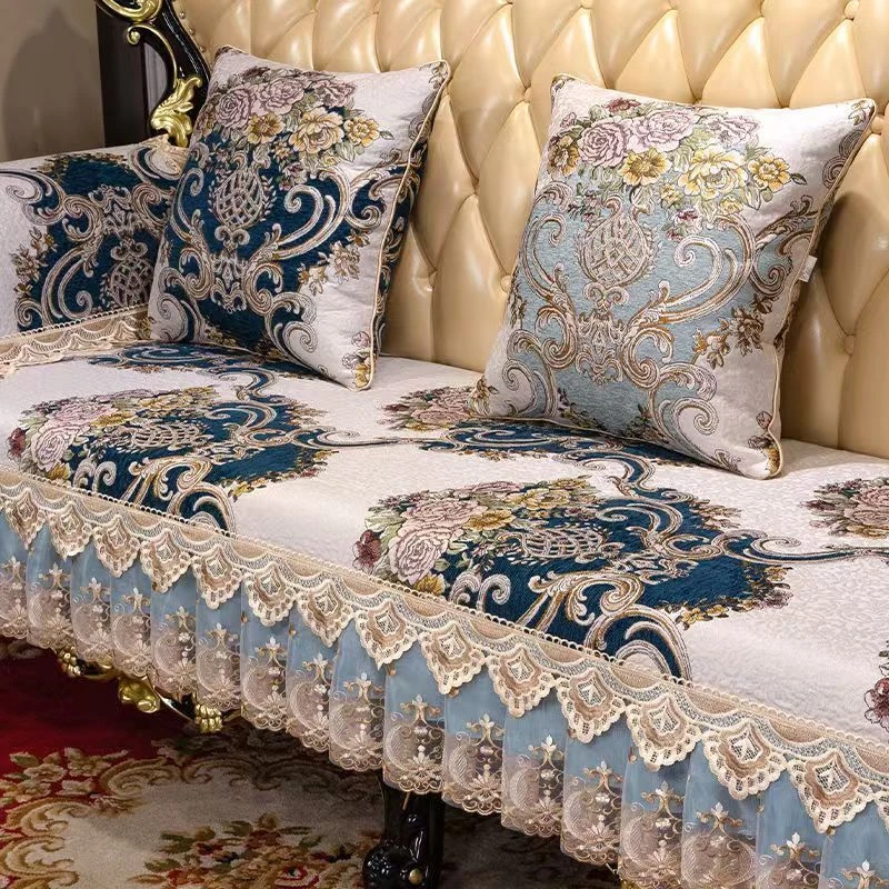 欧式真皮沙发垫高档奢华贵妃四季通用客厅组合固定防滑坐垫定制